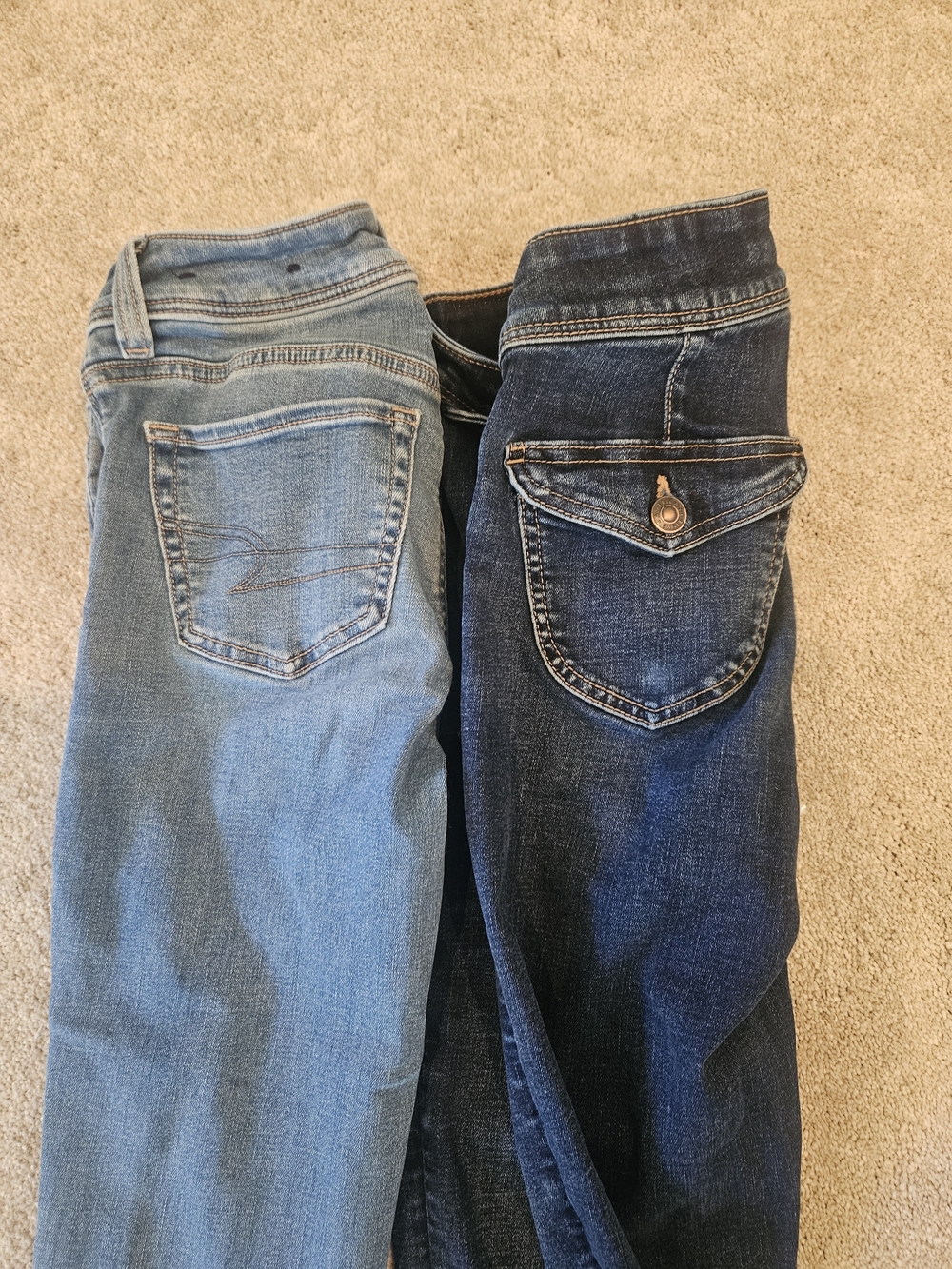 Teen Size 000American Eagle Outfitters Straight Leg Jeans -Blue & Dark Blue